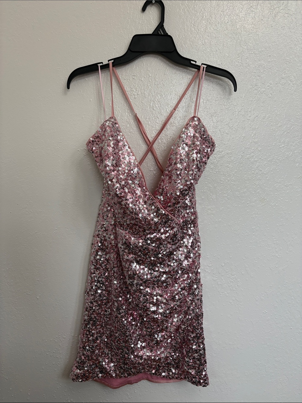 Pink Lily Rose Pink Sequin Mini Dress
